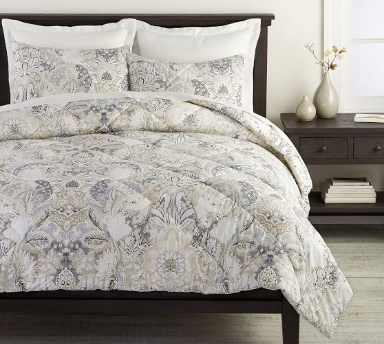 Celeste Organic Percale Comforter, Pottery Barn King Bed Set