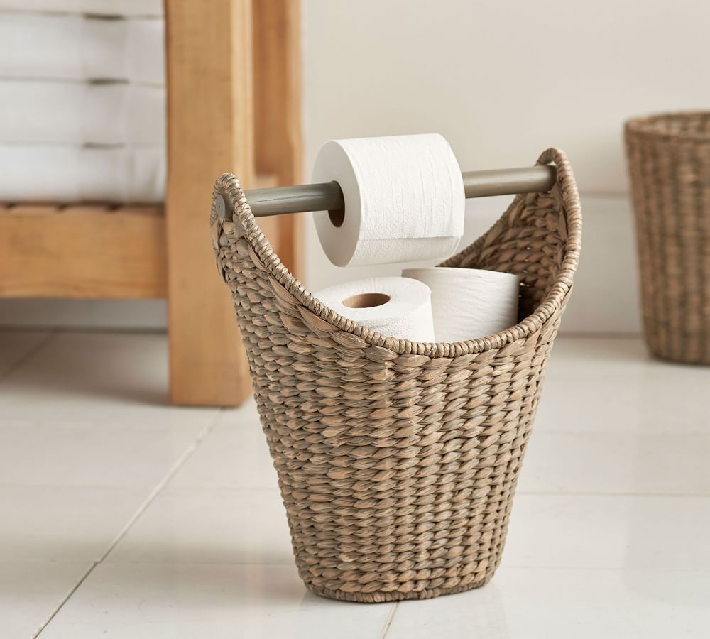 Seagrass Handcrafted Toilet Paper Holder Pottery Barn