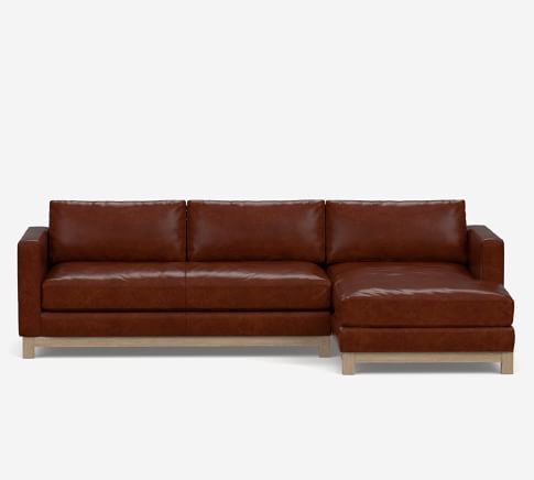 Turner Square Arm Leather Sofa Chaise, Legacy Leather Sofa Chaise Chantal