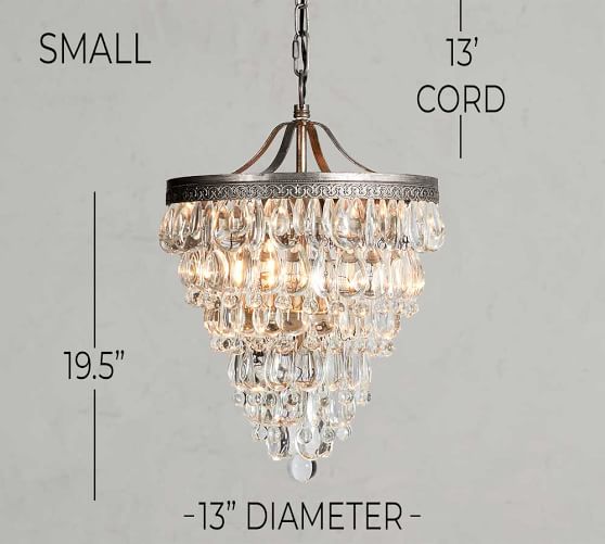 Clarissa Round Pendant Pottery Barn Clarissa Round Pendant Pottery Barn, Pottery Barn Clarissa Crystal Drop Rectangular Chandelier
