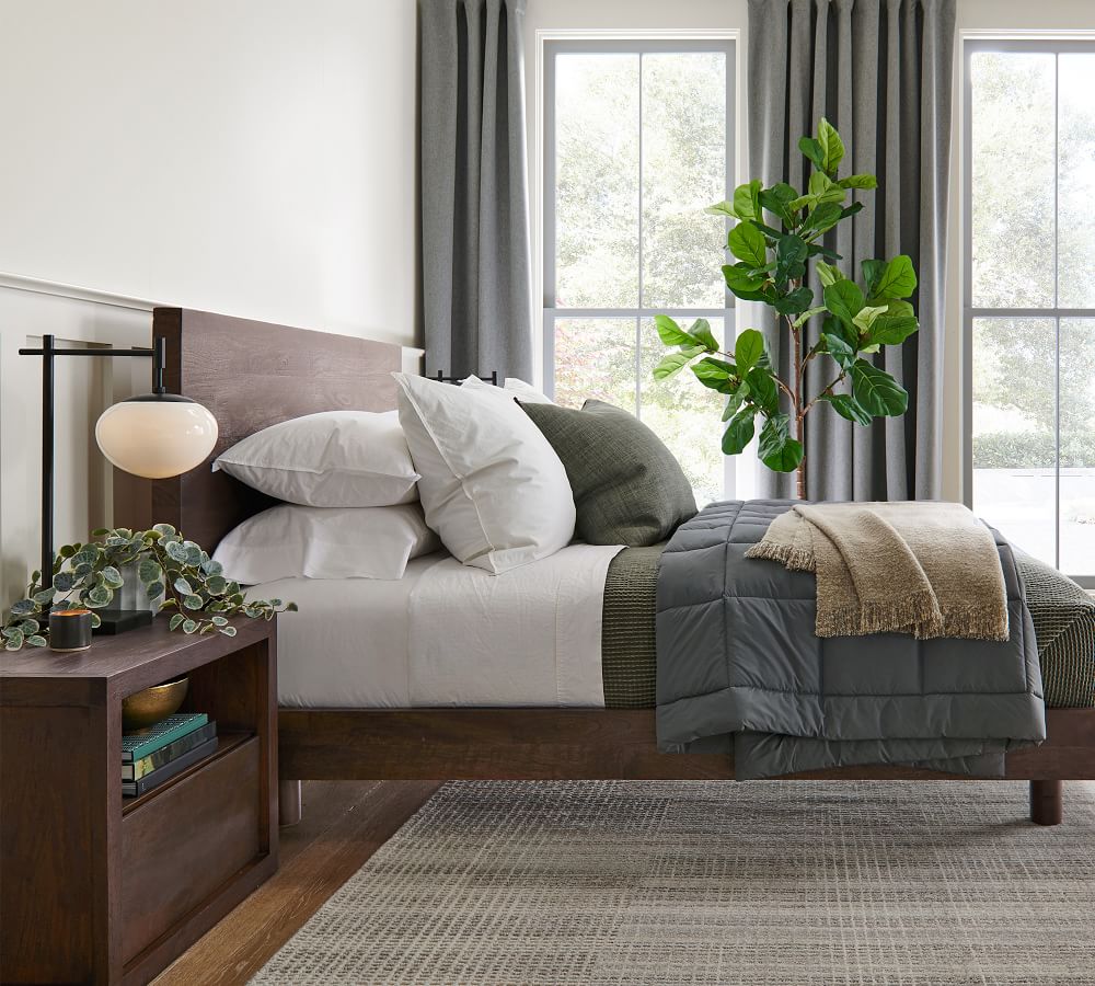 Cayman Platform Bed & Headboard Pottery Barn