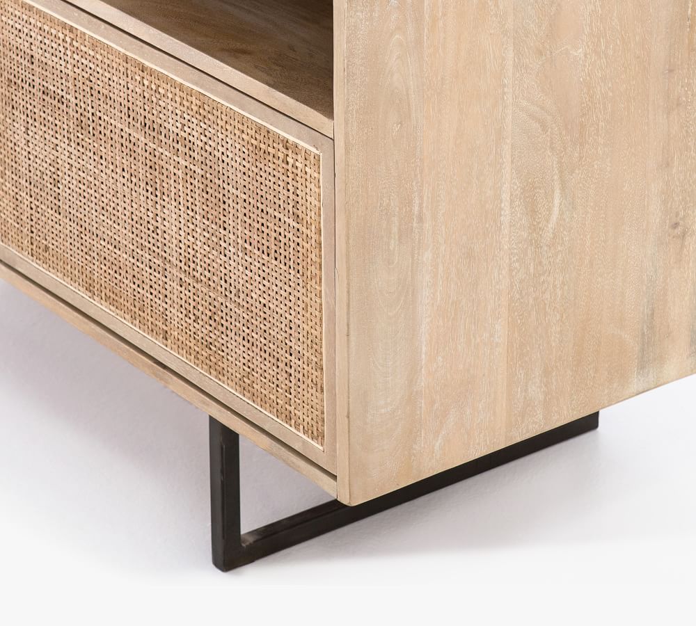 Dolores 65" Cane Media Console Pottery Barn