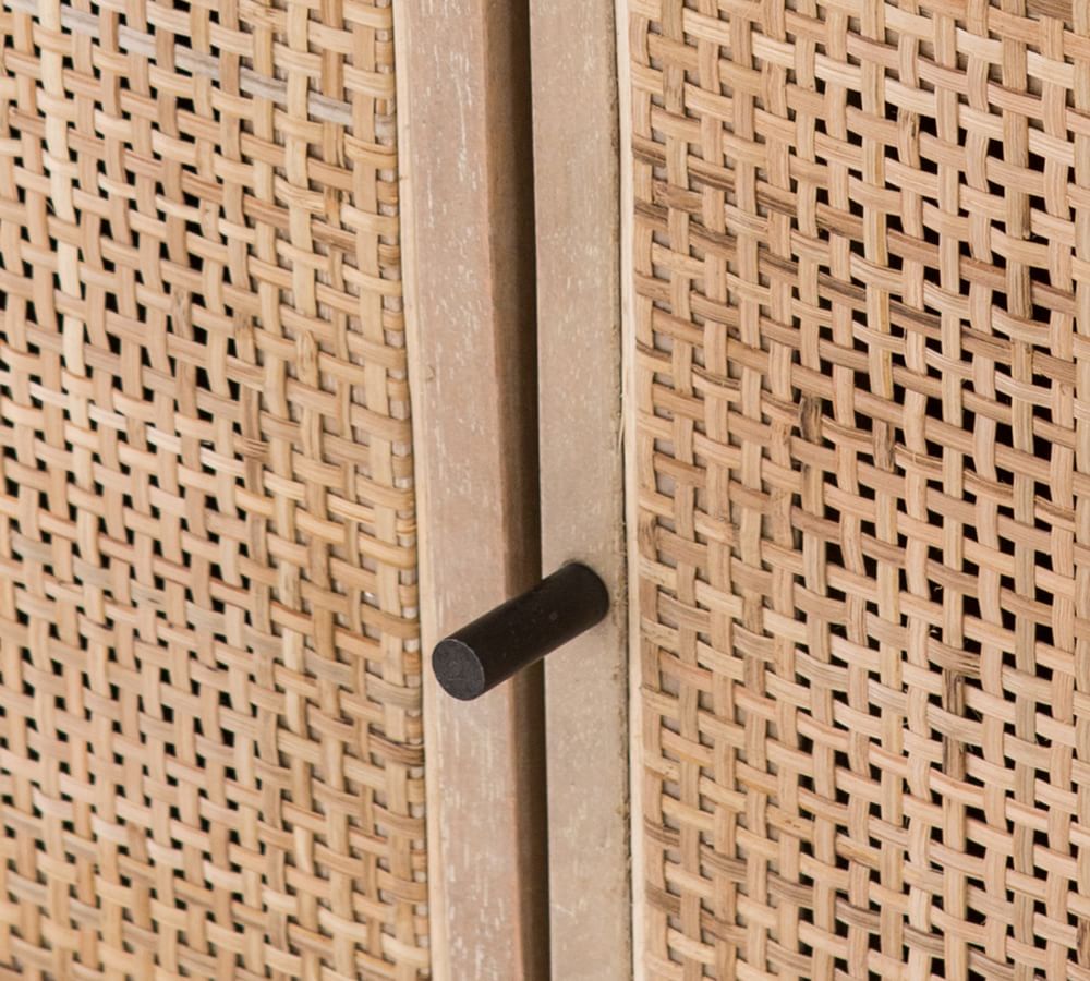 Dolores 65" Cane Media Console Pottery Barn