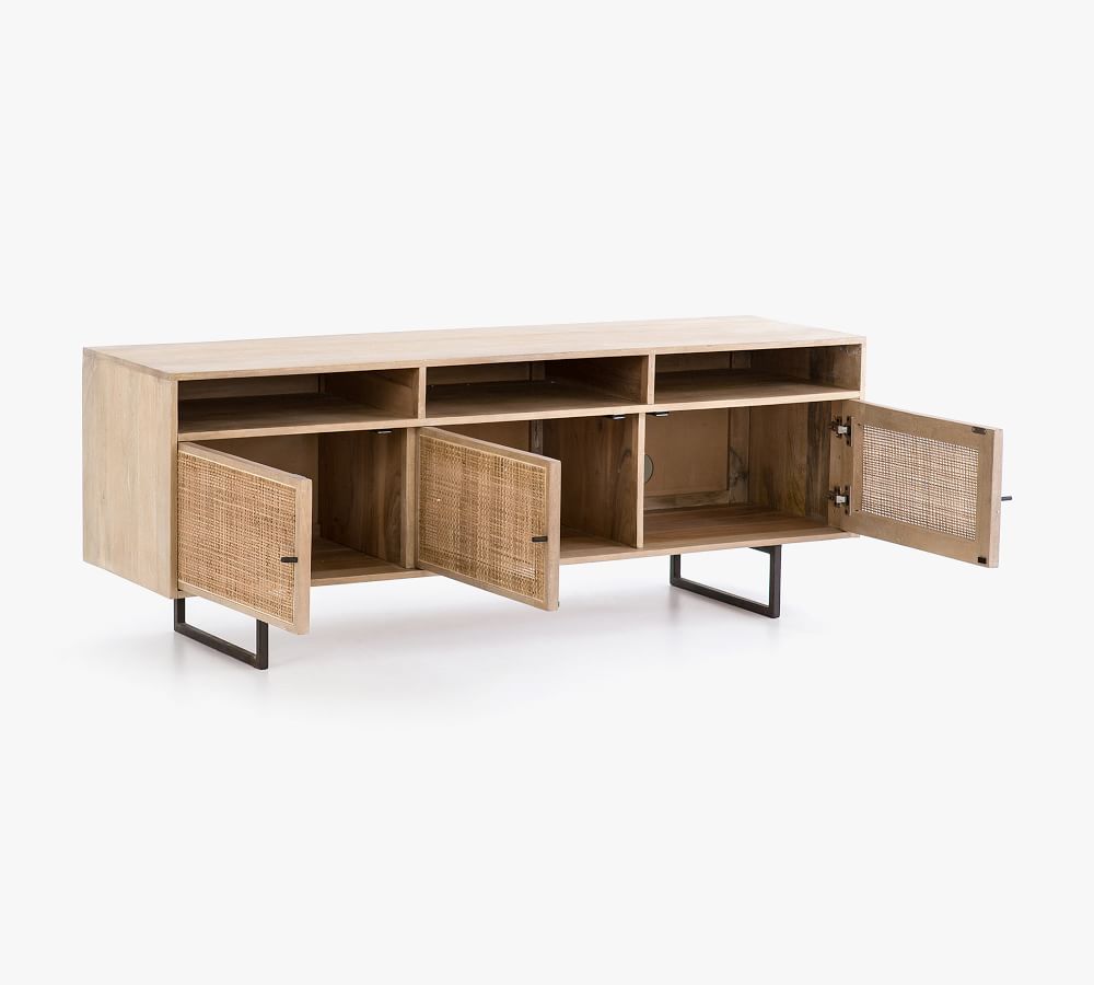 Dolores 65" Cane Media Console Pottery Barn