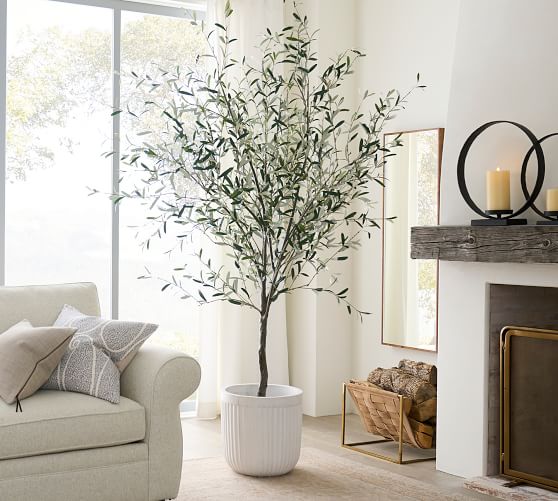 Faux Potted Olive Trees Pottery Barn Faux Potted Olive Trees Pottery Barn, Pottery Barn Faux Bois Twig Coat Rack Costco