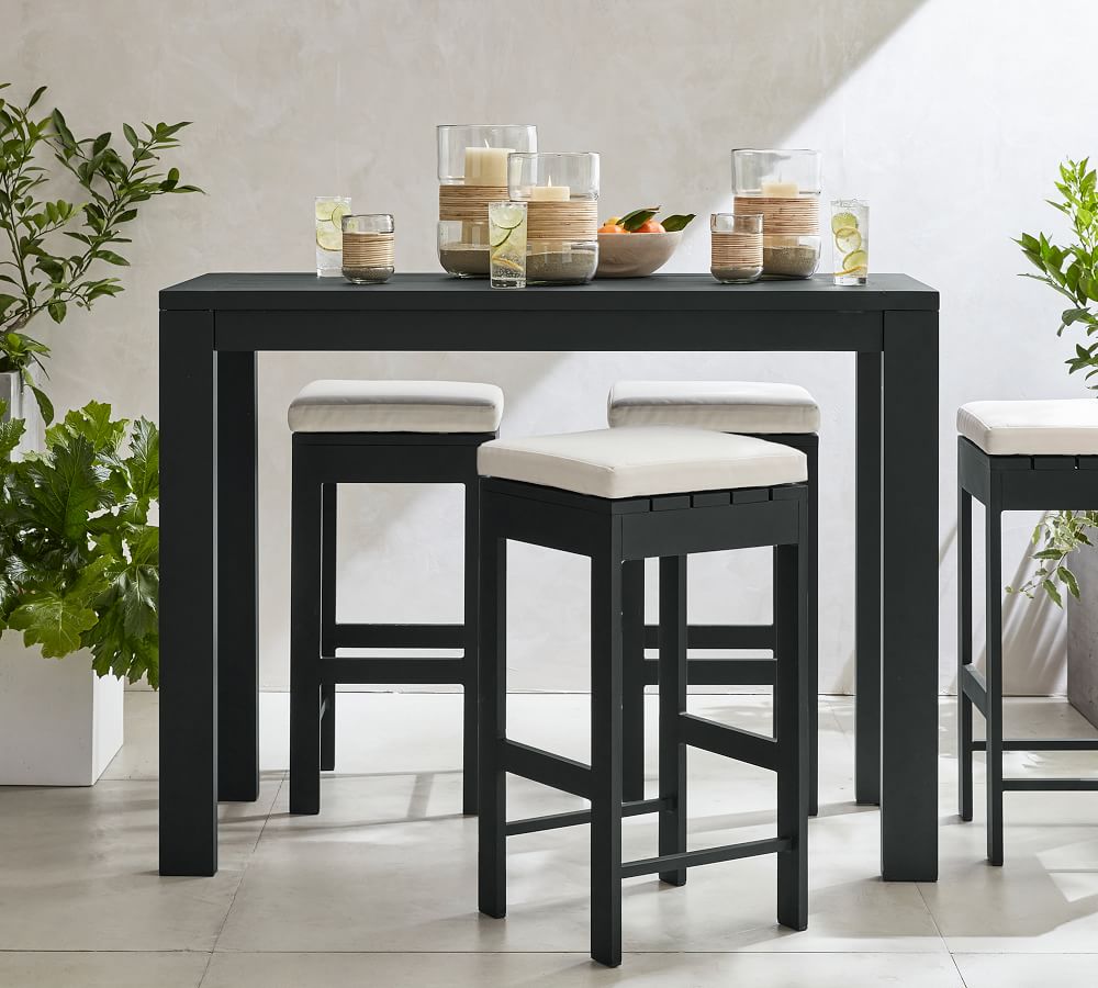 Malibu Metal Rectangular Bar Height Table | Pottery Barn