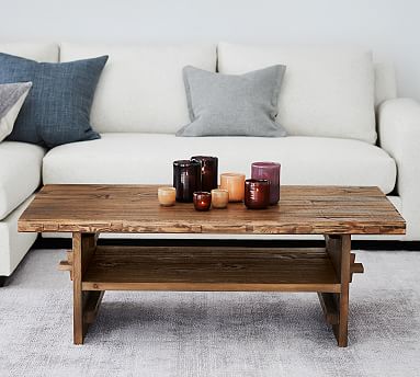 Easton 50 Reclaimed Wood Coffee Table, Reclaimed Wood End Table With Storage