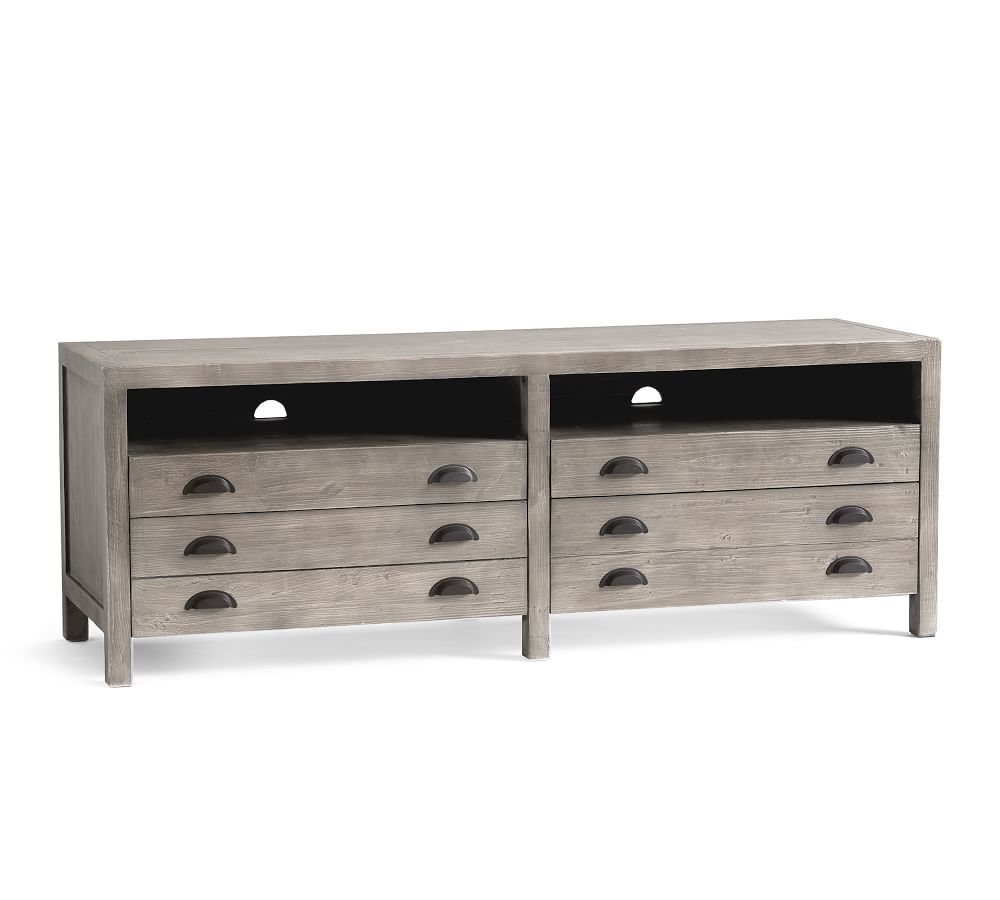 Architect's 68" Reclaimed Wood Media Console Pottery Barn