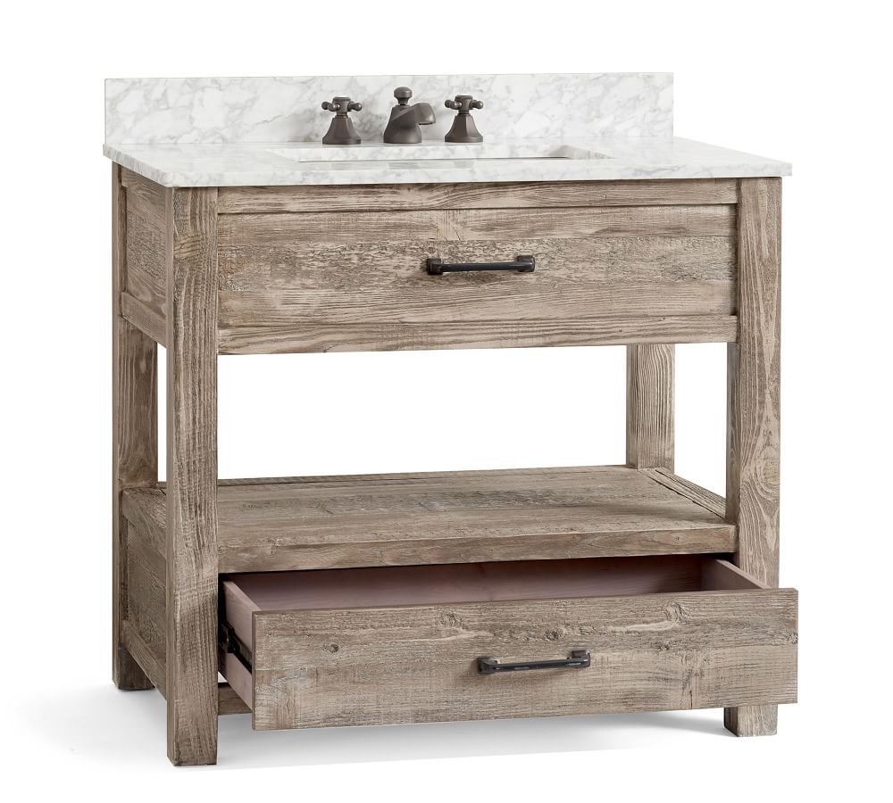 Paulsen 36" Reclaimed Wood Single Sink Vanity Pottery Barn