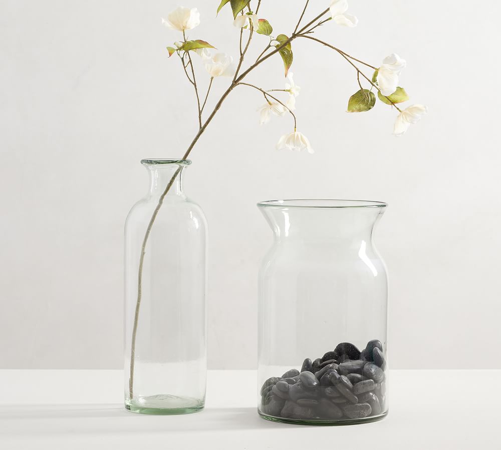 Spring Garden Clear Recycled Glass Vase 
