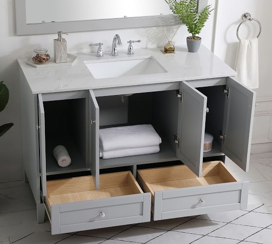 Moro 48 Single Sink Vanity Pottery Barn, Single 48 Inch Bathroom Vanity Cabinet