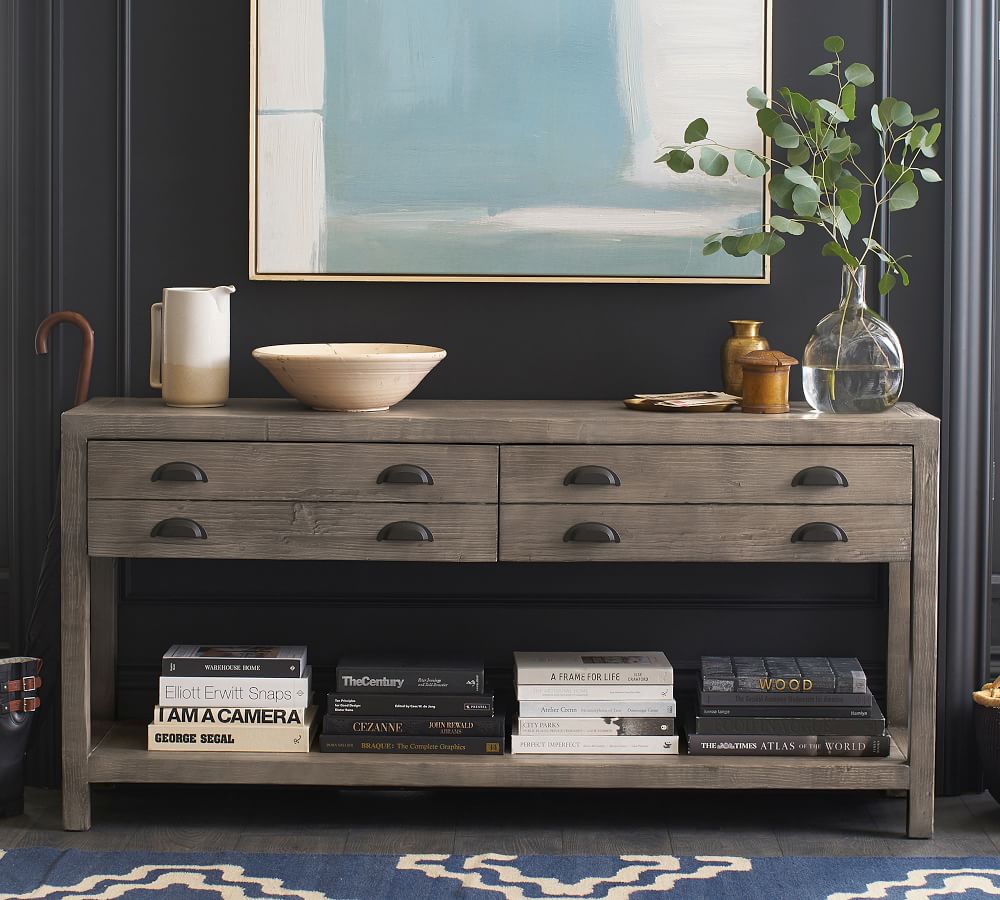 Architect's 62" Reclaimed Wood Console Table | Pottery Barn