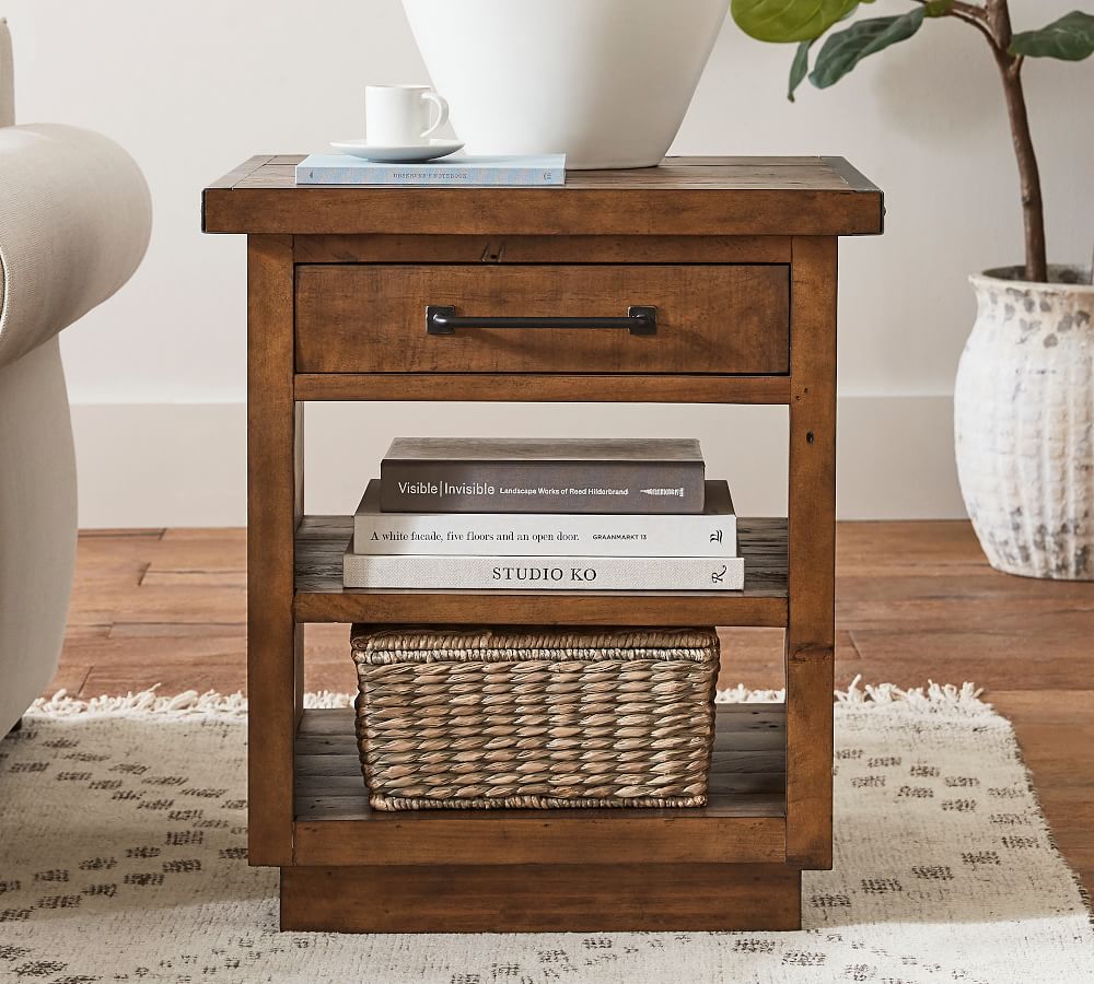Novato 23" Reclaimed Wood End Table Pottery Barn
