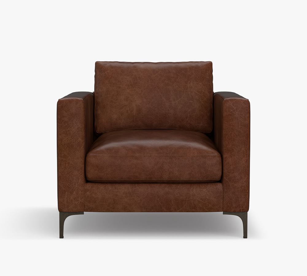 Jake Leather Armchair Pottery Barn