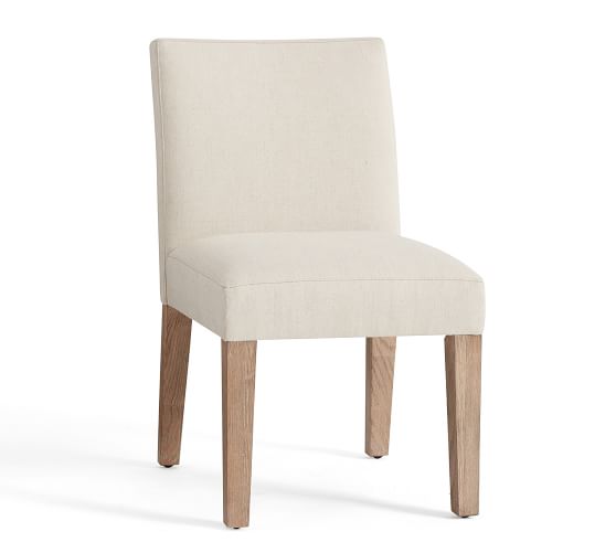 Classic Upholstered Dining Chair, Charcoal Dining Chairs With Oak Legs
