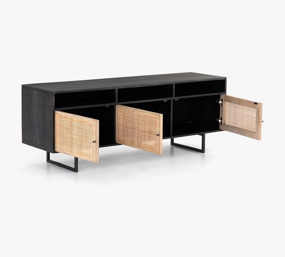 Dolores 65" Cane Media Console Pottery Barn