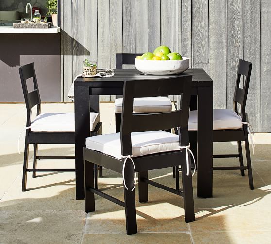 Malibu Square Black Dining Table, Square Kitchen Table And Chairs Set Of