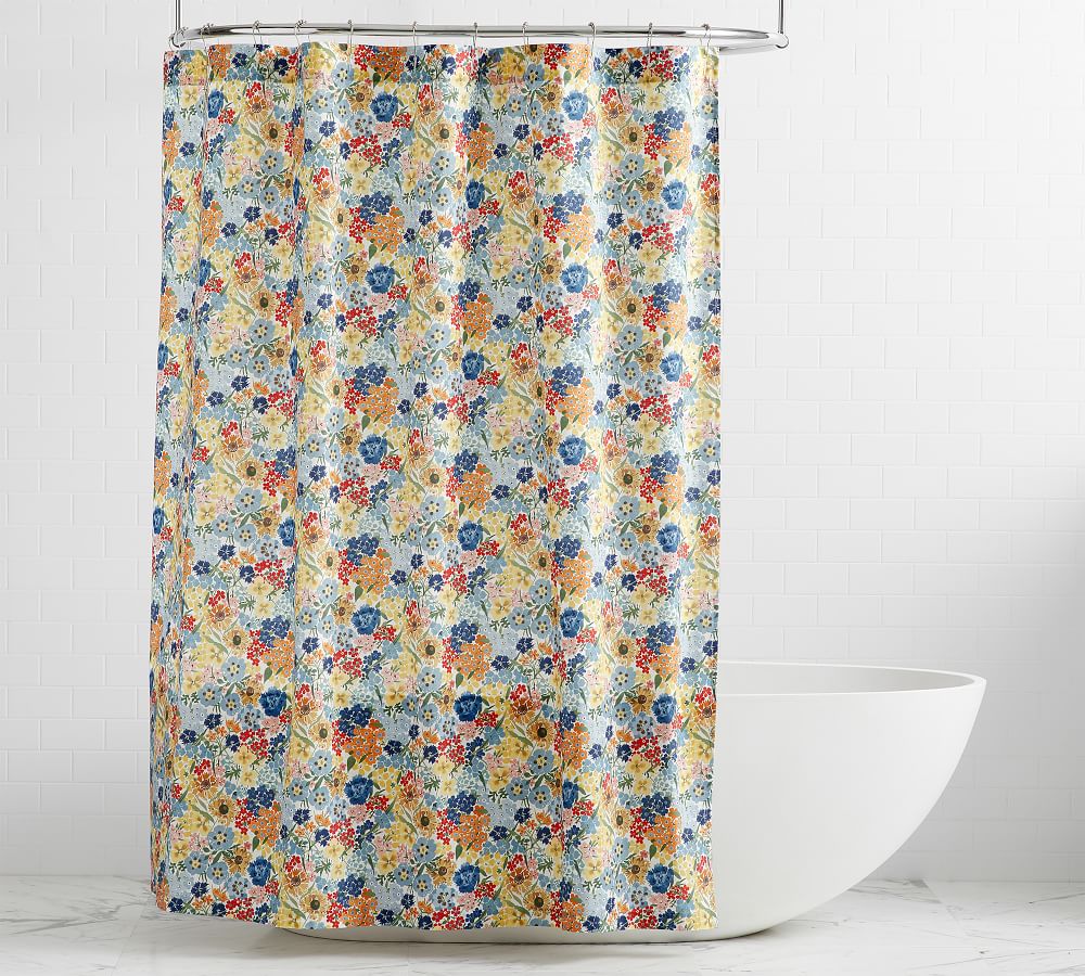 Willow Floral Organic Shower Curtain Pottery Barn