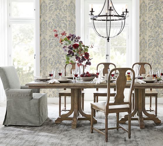 Linden Extending Dining Table Pottery, Pottery Barn Light Fixtures Dining Room