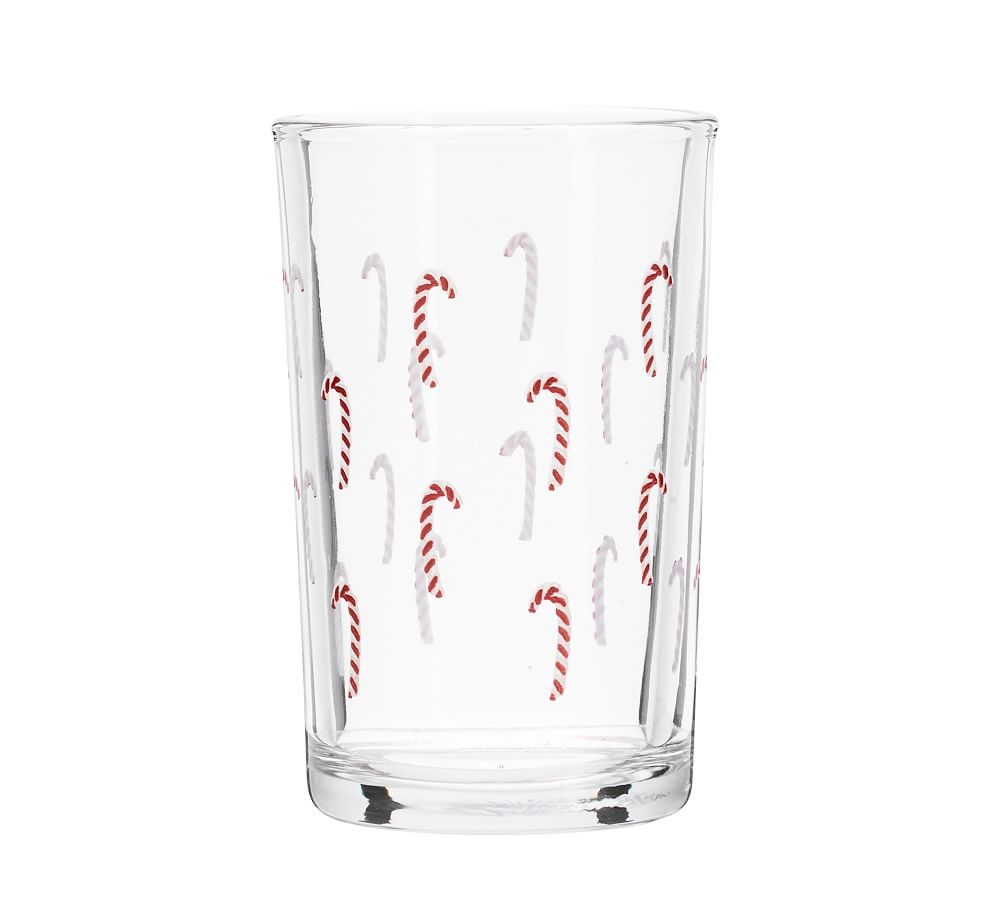 Candy Cane Juice Glass, Set of 4 Pottery Barn