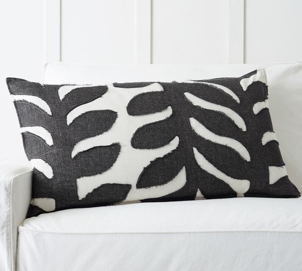 Lilo Embroidered Lumbar Pillow Cover Pottery Barn