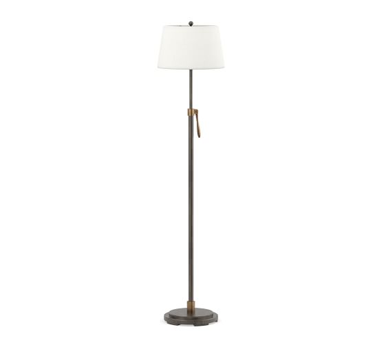 Sutter Adjustable Metal Floor Lamp, Wrought Iron Floor Lamps Adjustable