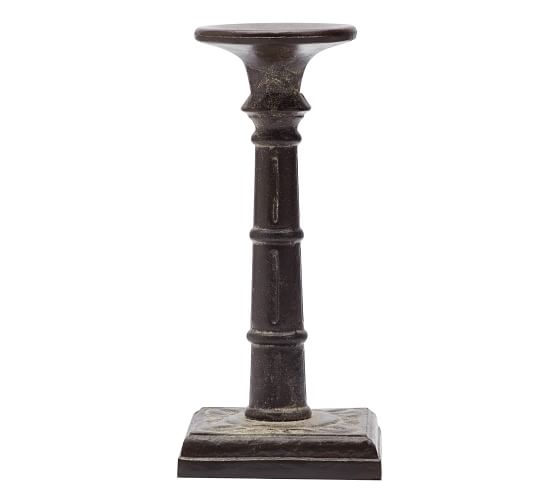 Candles, Holders Set Of 2 Pottery Barn Petaluma Cast Iron Candle Stick Holders 12â€ & 18" Rare