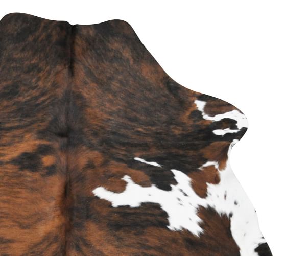 New Brazilian Cowhide Rug Leather TRICOLOR Black and White Redish 6'x8' Cow Hide 
