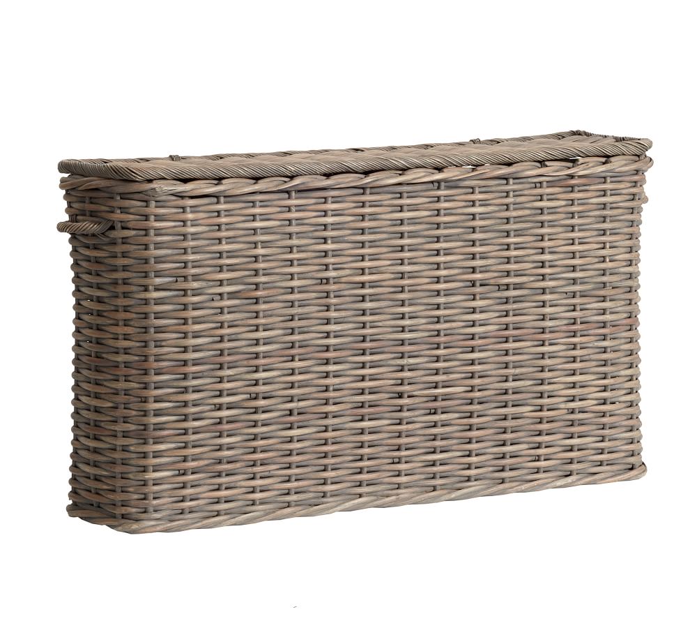 Aubrey Woven Storage Basket Collection Gray Pottery Barn