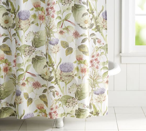 Thistle Shower Curtain Pottery Barn, All Natural Shower Curtain Liner