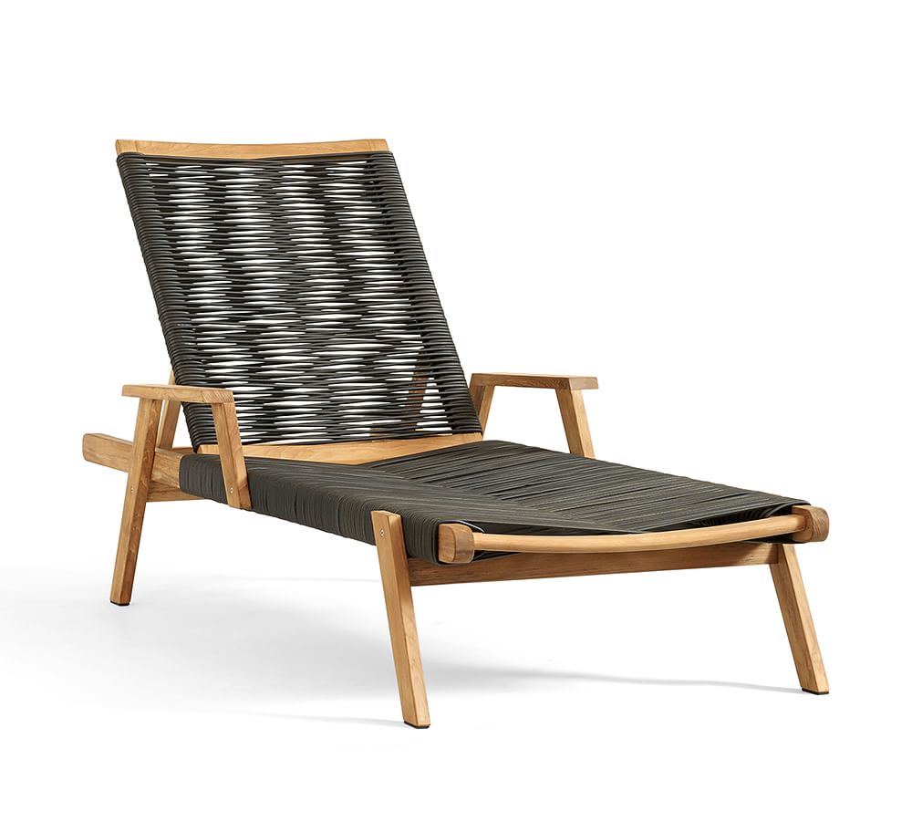 Palmer Rope Stacking Outdoor Chaise Lounge Pottery Barn
