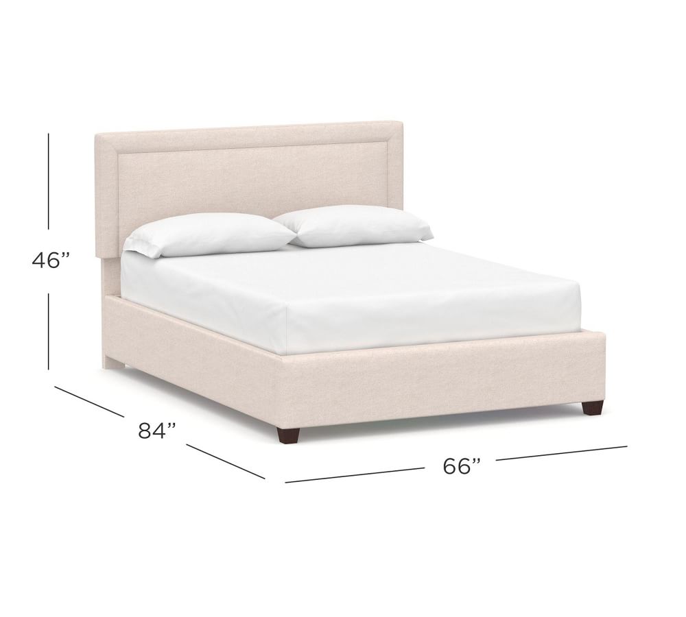 Elliot Square Upholstered Bed | Pottery Barn