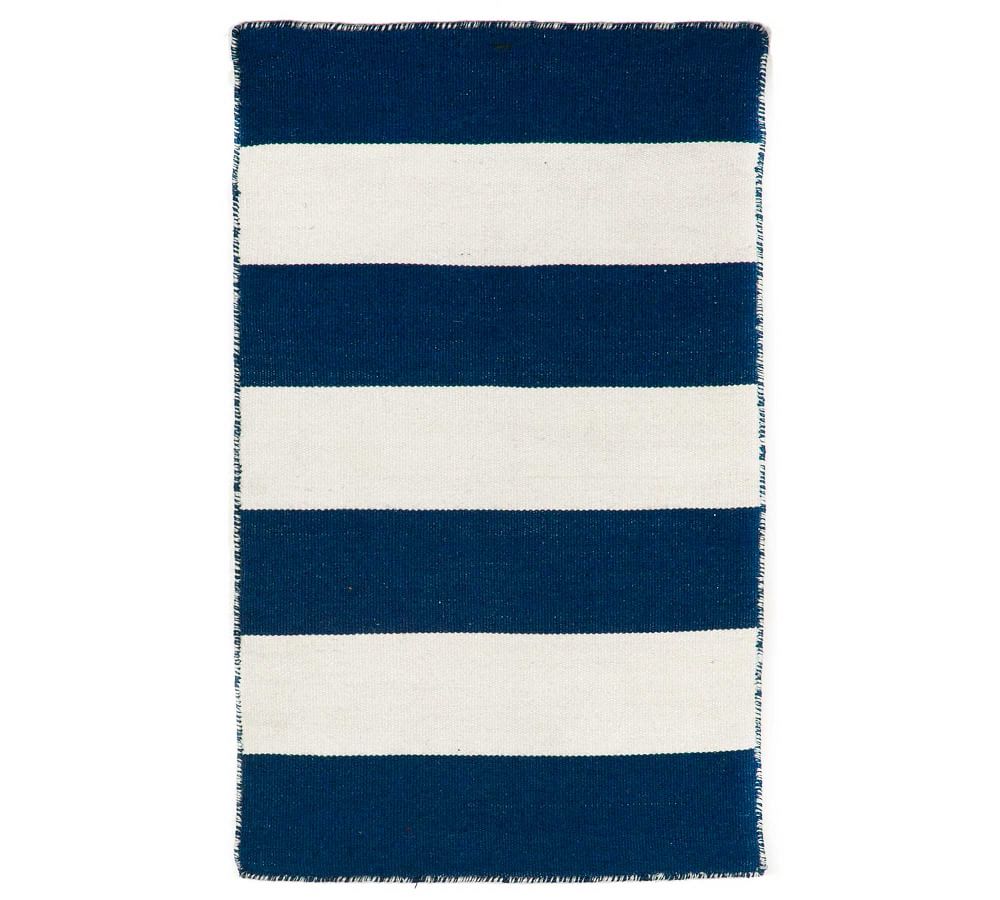 Alfie Striped Indoor/Outdoor Rug Pottery Barn