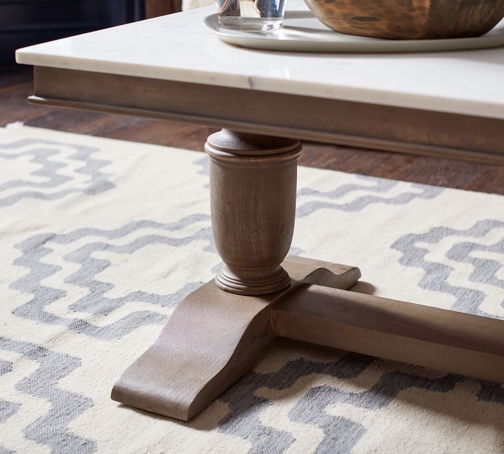 Alexandra 48" Rectangular Marble Coffee Table Pottery Barn