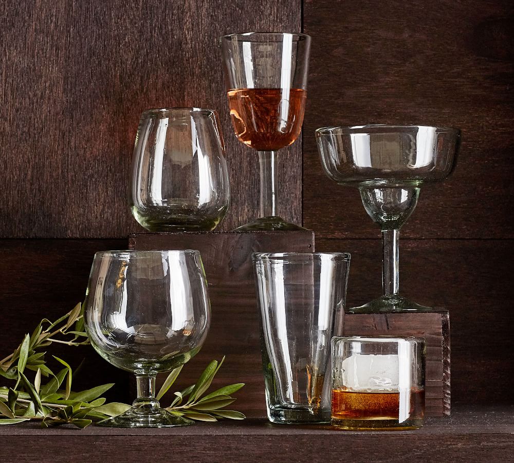 Santino Handcrafted Recycled Drinking Glasses Pottery Barn