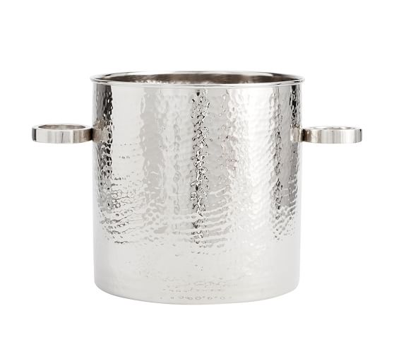 70s Silver Dipped Ice Bucket Metal Accents 70s Home Decor Ice Bucket Clear Glass With Silver Platted Outside Replacement Silver Ice Bucket