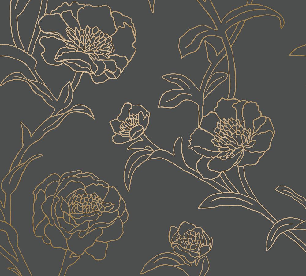 Peonies Removable Wallpaper Pottery Barn
