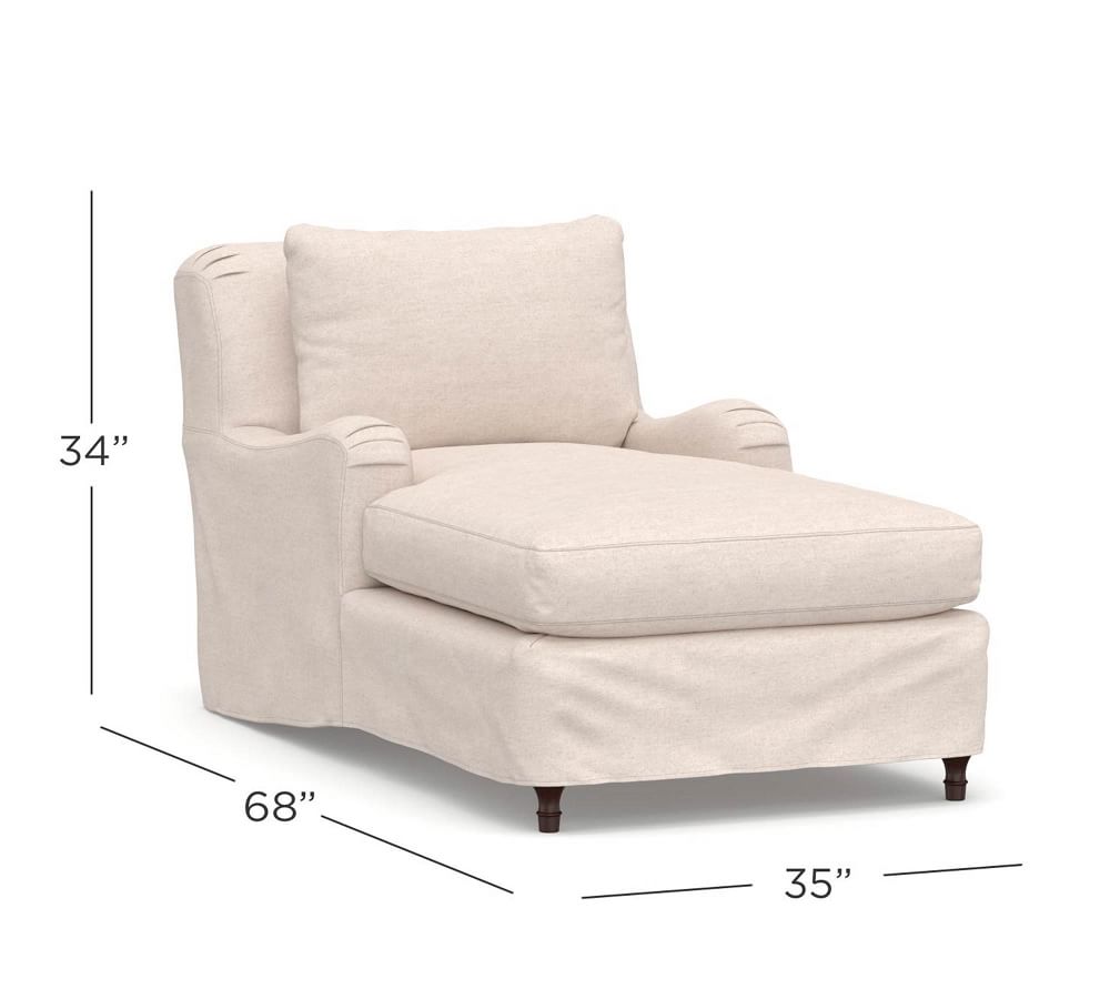 Carlisle Slipcovered Chaise Lounge Pottery Barn