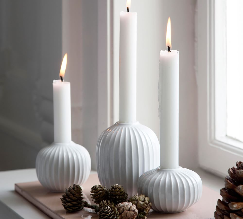 White Porcelain Candleholders