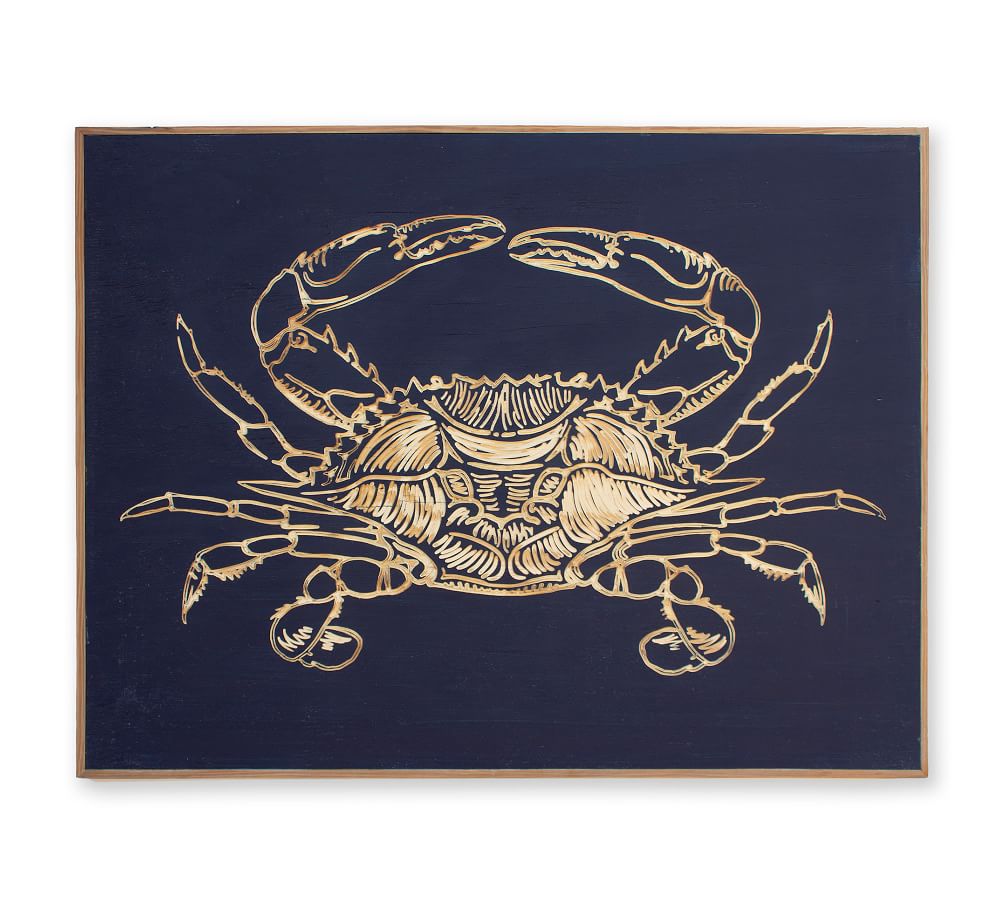 Carved Wood Crab Wall Art | Pottery Barn