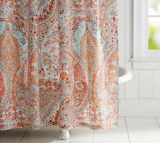 Paloma Organic Shower Curtain Pottery, Pottery Barn Shower Curtains Discontinued