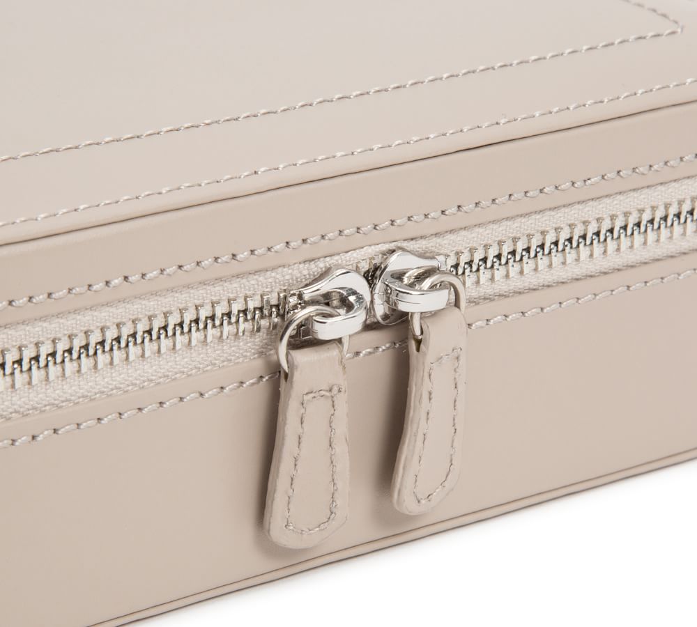 Sophia Square Zip Leather Jewelry Case Jewelry Organizer Pottery Barn