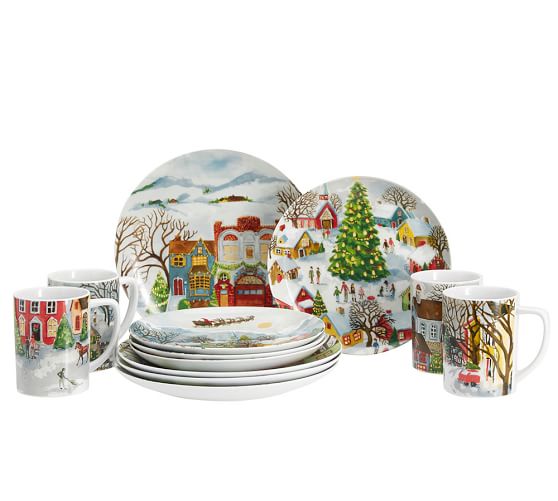winter dinnerware sets