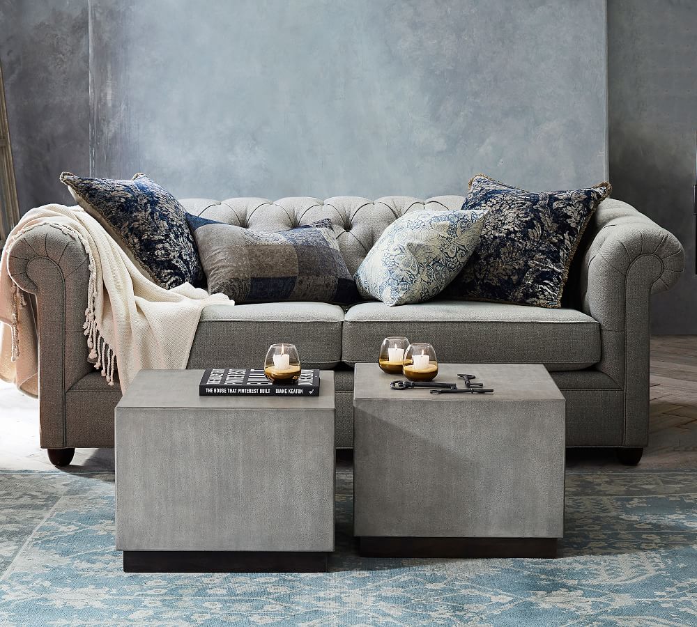 Chesterfield Fabric Sofa Pottery Barn