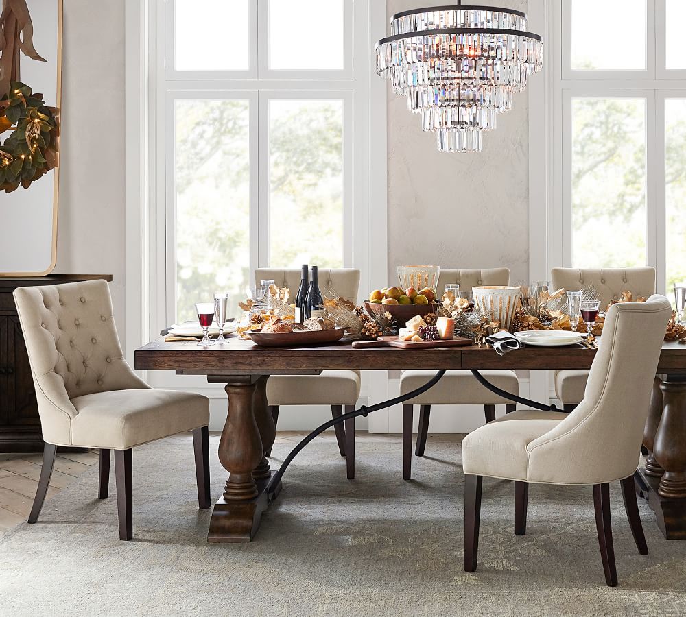 Hayes Tufted Upholstered Dining Chair | Pottery Barn