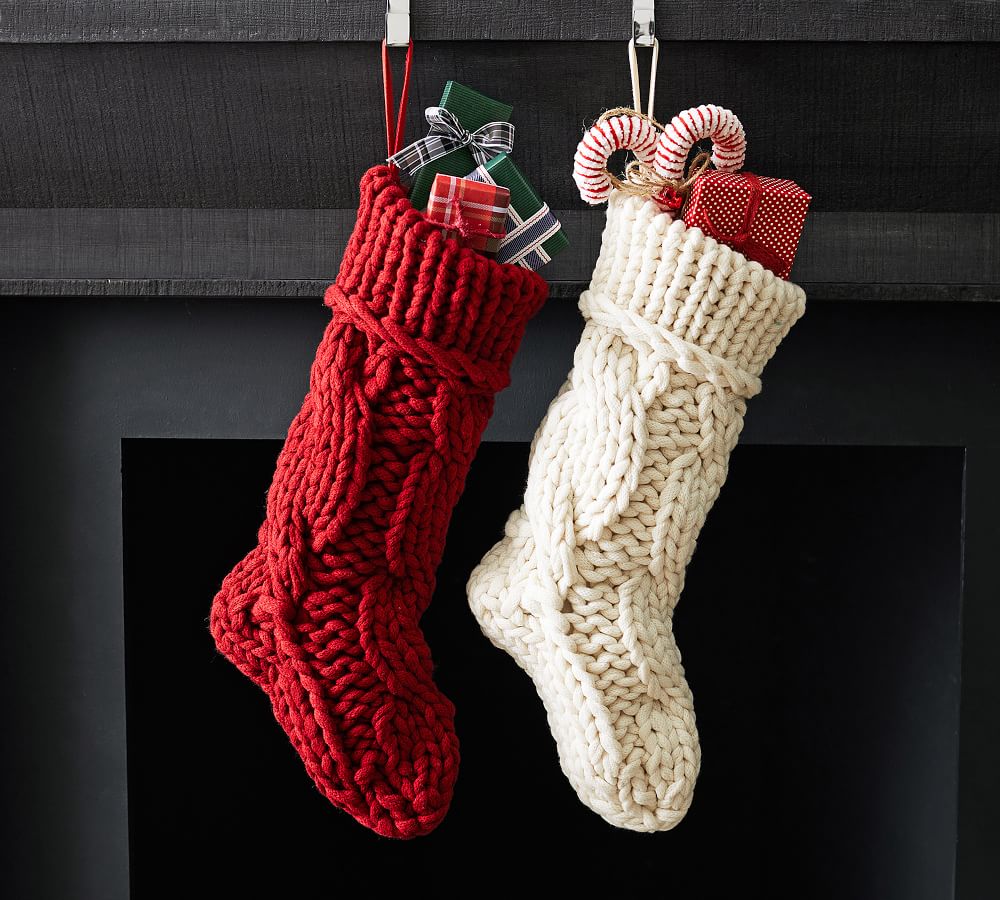 Colossal Knit Stockings Pottery Barn