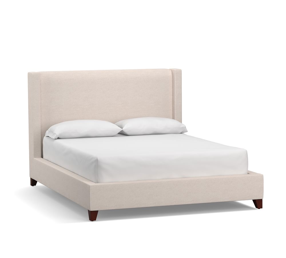 Harper Upholstered NonTufted Low Bed Pottery Barn