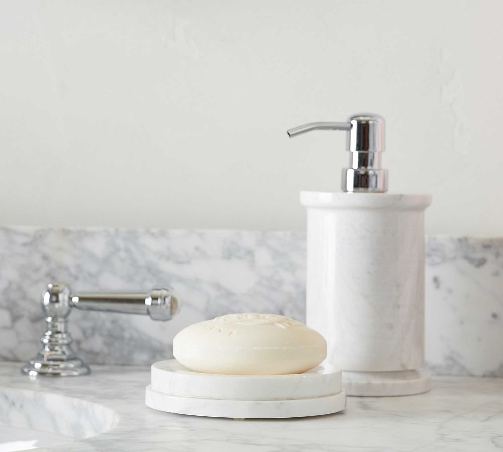 Monique Lhuillier Marble Bathroom Accessories | Pottery Barn