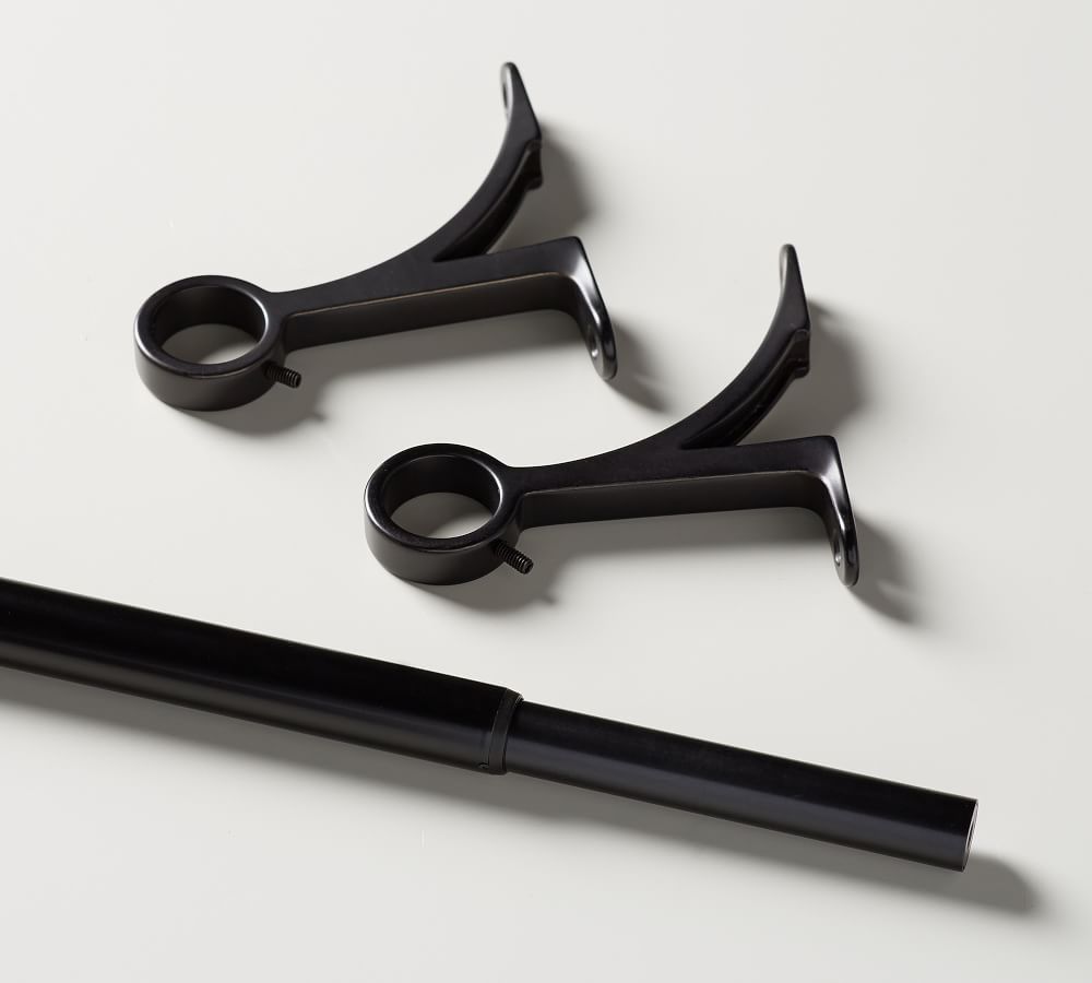 Antique Bronze Curtain Rod & Wall Bracket Pottery Barn