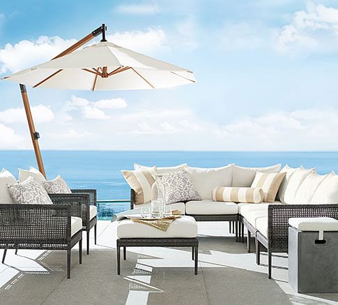 Cammeray All-Weather Wicker Outdoor Sofa | Pottery Barn